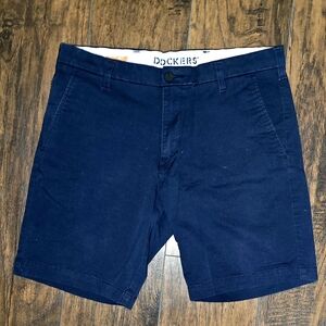 Dockers Men's Dark Blue Flat Front Shorts